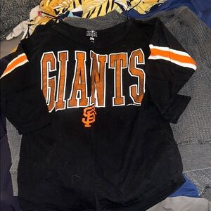 Genuine Merchandise Black and Orange 'Giants' Short Sleeve Tee
